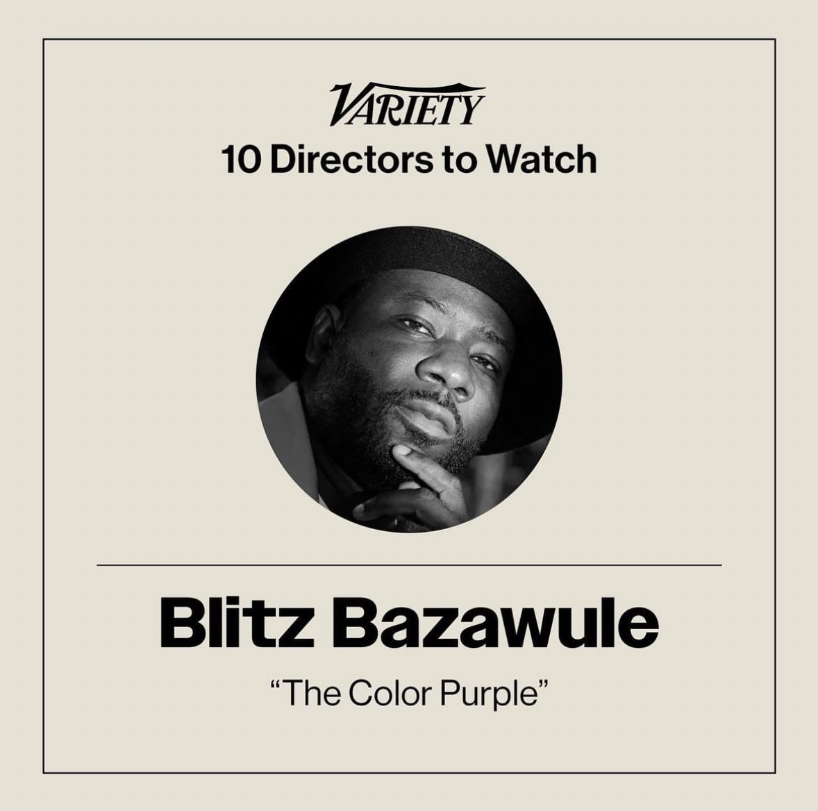 Gratitude. 🙏🏿🤍 @Variety 10 Directors to Watch. #TheColorPurple in Theaters Now.
