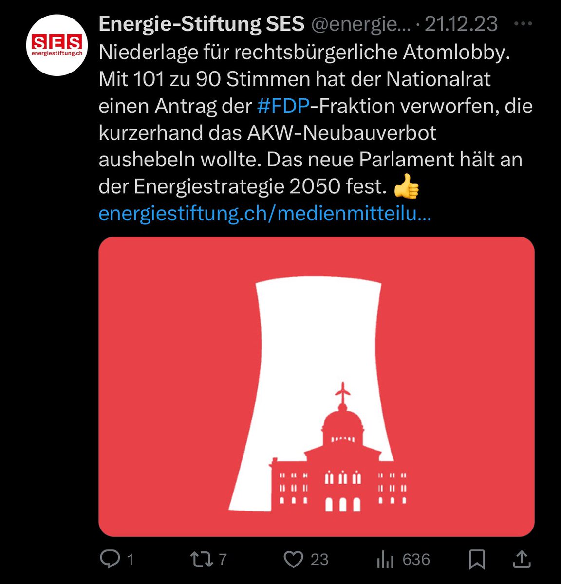 Christian Wasserfallen (@cwasi) on Twitter photo Das <a href="/SRF/">SRF</a> schnallt es leider immer noch nicht, dass die <a href="/energiestiftung/">Schweizerische Energie-Stiftung (SES)</a> SES eine linke Anti-AKW #Kampforganisation ist. Im #10vor10 wird Epprecht als «Experte» betitelt. Falsch! Er ist Chef dieser Anti-AKW Truppe! Lest doch mal deren Twitter-Kanal - einseitiger geht’s nicht❗️ Das <a href="/SRF/">SRF</a> schnallt es leider immer noch nicht, dass die <a href="/energiestiftung/">Schweizerische Energie-Stiftung (SES)</a> SES eine linke Anti-AKW #Kampforganisation ist. Im #10vor10 wird Epprecht als «Experte» betitelt. Falsch! Er ist Chef dieser Anti-AKW Truppe! Lest doch mal deren Twitter-Kanal - einseitiger geht’s nicht❗️