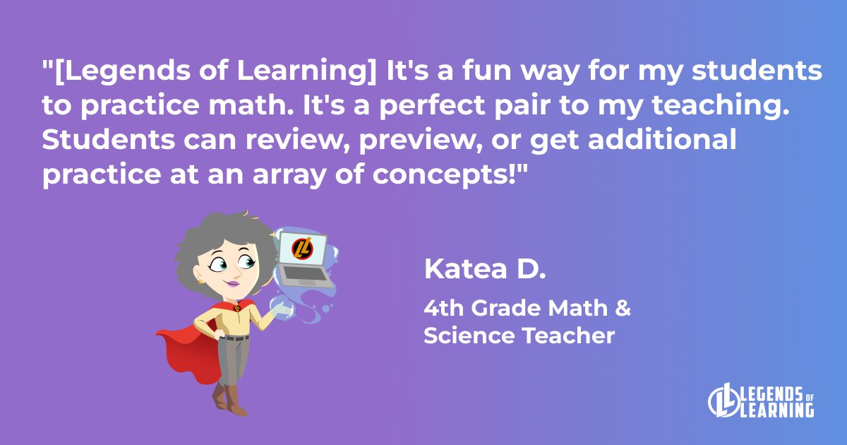 legendlearning's tweet photo. Legends of Learning adds a dose of fun to practice sessions, ensuring your students enjoy the journey of mastering mathematical concepts ๐ข
#GameBasedLearning #MathEd #MathMagic #LegendsOfLearning #EdTechMagic #MathMastery #MathAdventures #teacher5oclockclub #teachertwitter https://t.co/tIhgxiBFdk
