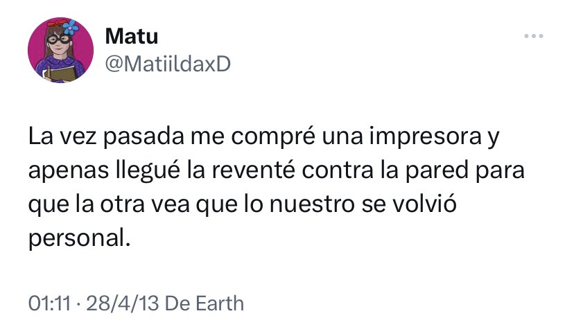 Capuuuu's tweet photo. @cosmeluichito Yo siempre me acuerdo de sus tuits con su impresora, acá mis favs https://t.co/ZG2ohEhaRT