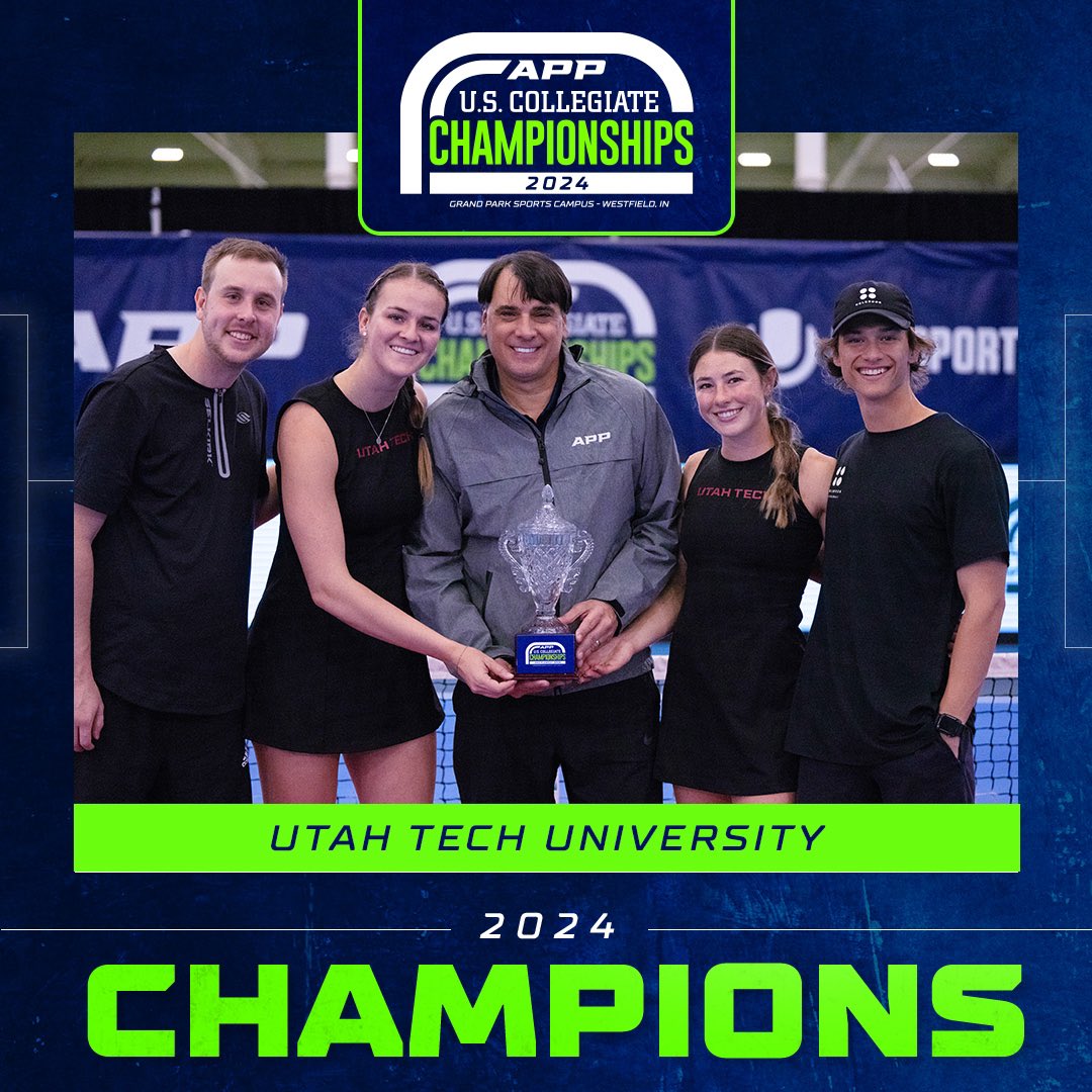 Congratulations to Utah Tech! They are taking home the inaugural APP U.S Collegiate Championships trophy! 

#APPTour #APPFamily #appcollegiatechampionships