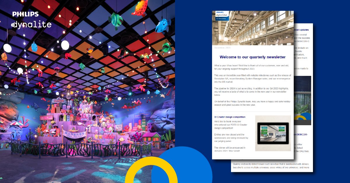 In case you missed it, read our 2023 Q4 newsletter for the latest product updates, project wins, and company insights leading into the new year 👇

Continue reading: bit.ly/3H1eY3R

#PhilipsDynalite #ConnectedLighting #LightingControl