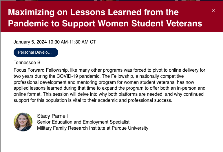 Hey, #NatCon2024! As you plan your agenda for tomorrow, check out #FWDFellows morning session about the pivot to virtual for the 2020 and 2021 Fellowship cohorts.

Or learn more now: mfri.purdue.edu/FWDFellows