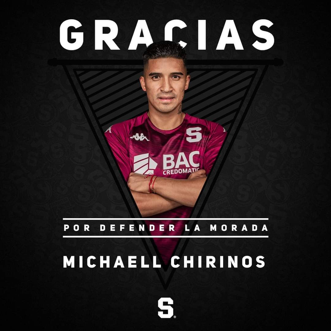 Saprimomentos's tweet photo. El Deportivo Saprissa informó de manera oficial que el jugador hondureño Michaell Chirinos solicitó la salida del club por asuntos personales. El Club en atención a su solicitud y comprendiendo su situación acordó brindar el finiquito y el futbolista no continuará en el equipo. https://t.co/t1RAmmwsw1