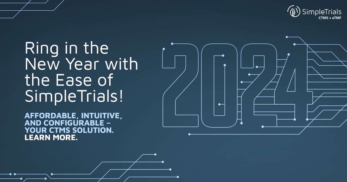 Cheers to a Seamless New Year! Unlock the power of SimpleTrials for an intuitive and affordable CTMS solution. Dive into the future of efficiency @ bit.ly/ScheduleFREEDe… #ctms #clinicaltrial #clinicaltrials #medicalresearch #ctmsystem