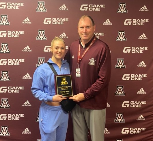 Congratulations to Girls Basketball player Kenleigh Woods for being the Female Student Athlete of the Month for December sponsored by Ashland Credit Union!!! Kenleigh is a multi-sport athlete and a member of the soccer and track teams.