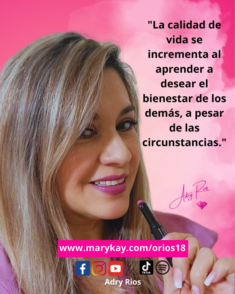 SoyAdryRios's tweet photo. Deseando el bien a los demás tiene numerosos beneficios tanto para la persona que lo practica como para quienes son el objeto de esos buenos deseos.
#AdryRios #mujermultifacéticapodcast https://t.co/KfSk5WloqM