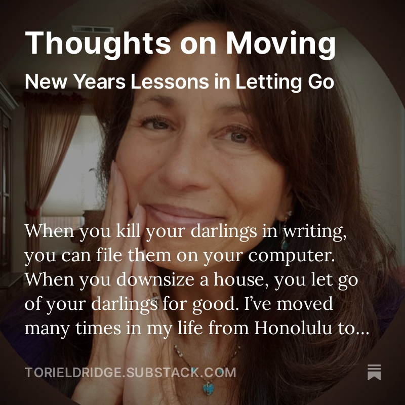 I woke up in the wee hours with a need to muse about the process and perspective of letting go. Give it a read, and let me know what you think. 🥰 bit.ly/ThoughtsOnMovi… #perspective #lettinggo #substack #moving #newyear