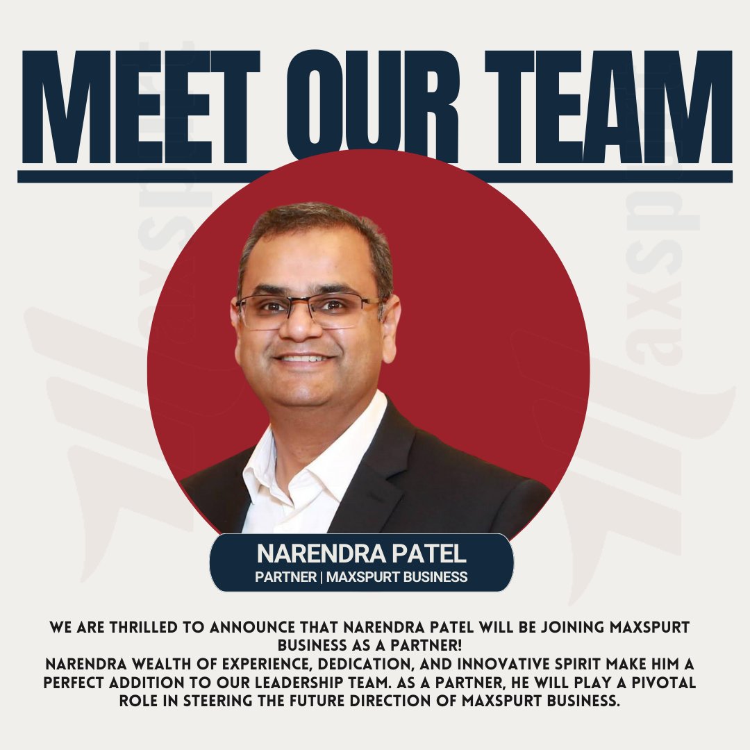 MaxSpurt's tweet photo. 📷 Exciting News! 📷
We are thrilled to announce that Narendra Patel will be joining Maxspurt Business as a Partner! 📷
Here's to a collaborative and successful journey ahead! 📷📷
#MaxspurtBusiness #NewPartnership #welcomenarendra https://t.co/nw6YN3UzYu