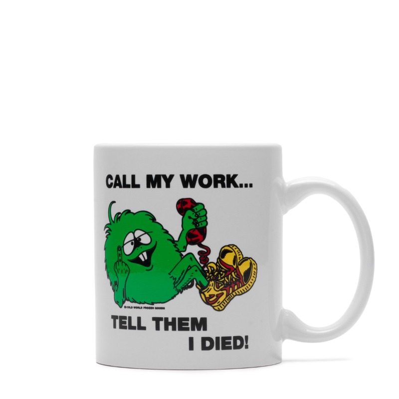 bodega's tweet photo. Cold World Frozen Goods Retired Mug is available now online at Bodega - Free USA shipping on orders over $200 - Applied at checkout #coldworldfrozengoods #bodega