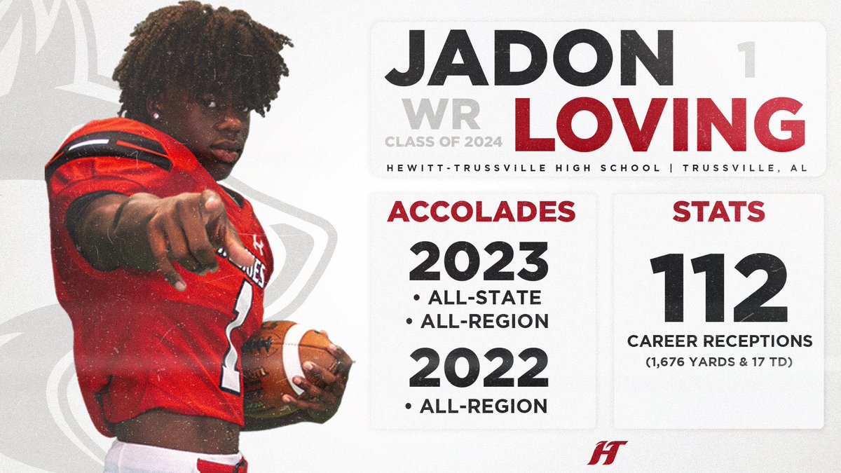HuskyFast's tweet photo. 2024 WR JADON LOVING @jadonloving 
*68 Receptions 1,063 Yards 12 TD
*2023 7A All-State
*Legit speed and great hands #RecruitHT 
https://t.co/k8xssZCCHH https://t.co/JSiORNsZT7