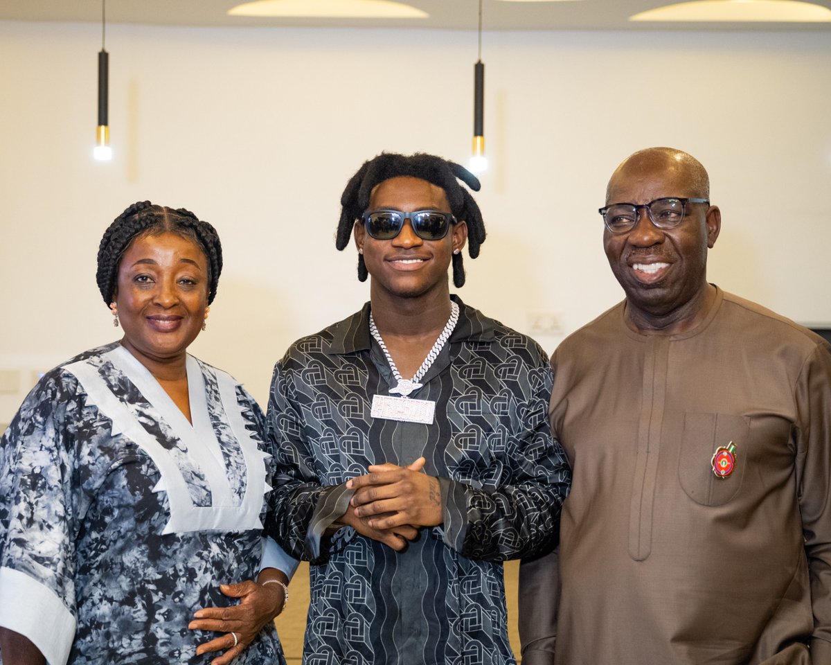 GovernorObaseki's tweet photo. One of Edo's fast-rising musical acts, making waves globally today, is Shallipopi; birth name Crown Uzama. We are proud to have hosted his homecoming concert, arguably the biggest music concert in Benin City in recent times, at the Victor Uwaifo Creative Hub.

Some of the best artists today in Nigeria and Africa are from Edo, as we are renowned for our innate artistry and rich cultural heritage. We want to let our youth know that Edo is back and that they do not have to leave Edo to get the best in the world.