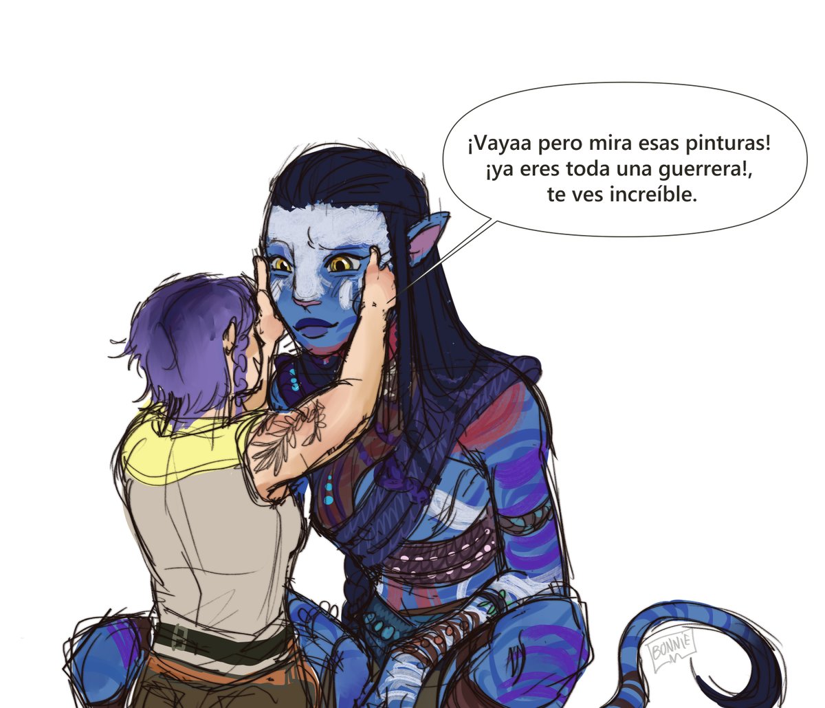 BonnieM02's tweet photo. Otro dibujito de Avatar Frontiers of Pandora, aquí me imagino a Priya viendo de a la prota después de un tiempo ya con sus pinturas corporales jeje ✨💙
#avatarfrontiersofpandora #avatarfrontiersofpandorafanart #avatarfanart #fanart https://t.co/uQHsdM6jAm