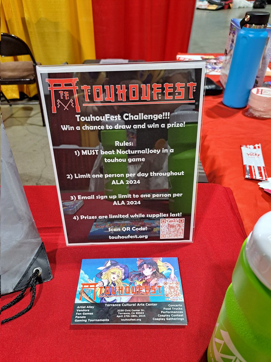 TouhouFest's tweet photo. Find us at Booth 2058 @AnimeLosAngeles ! We'll be doing giveaways and prizes!
#animecon #touhoufest #animelosangeles #fantable https://t.co/S670CekZyb