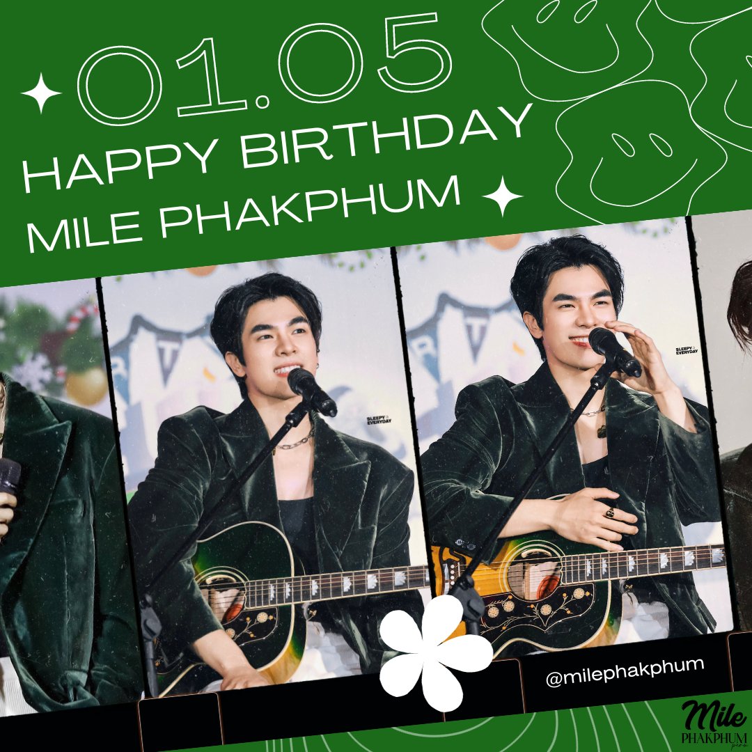 HAPPY BIRTHDAY MILEPHAKPHUM

Happy Birthday, dear samoyed! 💚 Your artistry, love for guitars, and radiant smile illuminate our lives. Wishing you a day as bright and joyful as you are. Cheers to the amazing soul you are! 🎂🎸

<a href="/milephakphum/">mile phakphum</a> #MilePhakphum #GreenyRose