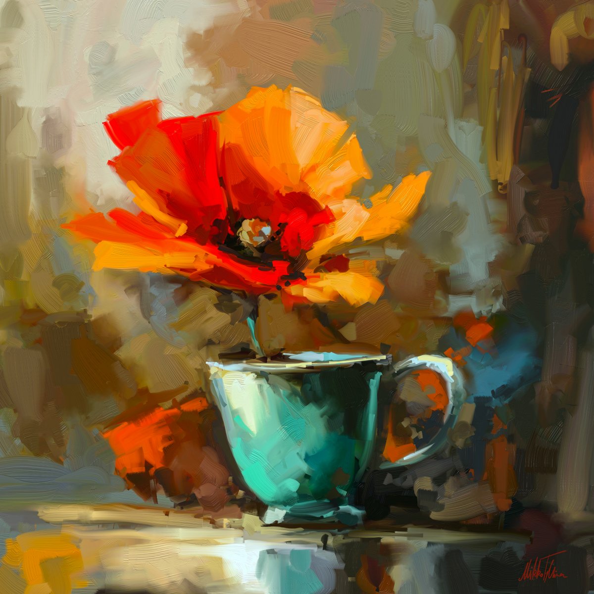 ~ Flower in the cup ~
Digital oil painting

#painting #impressionism #FlowersOfTwitter #ArtistOnTwitter #artrage