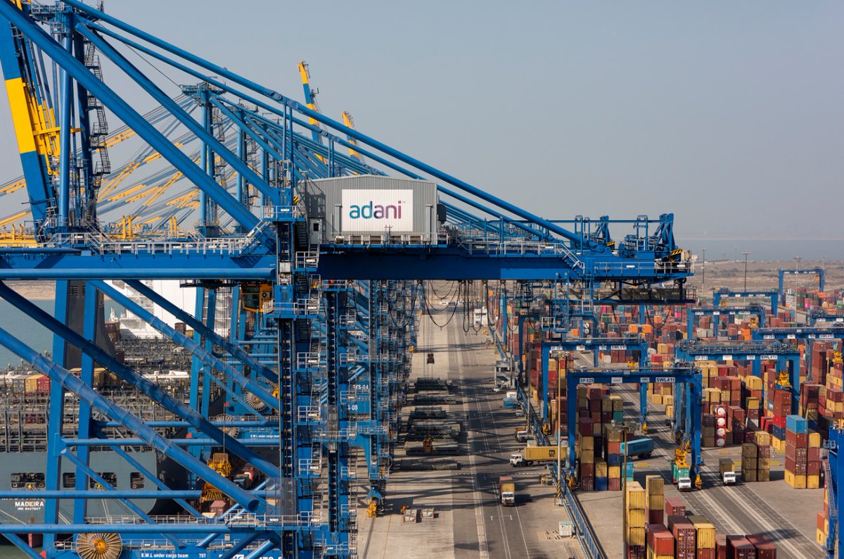 seaandcoast1's tweet photo. Adani Ports sets ambitious target of over 400 MMT cargo volume in FY24, exceeding initial guidance. Strong Q3 performance showcases robust YoY growth. #AdaniPorts #CargoVolume #EconomicOutlook https://t.co/Tc5fWvJjOs