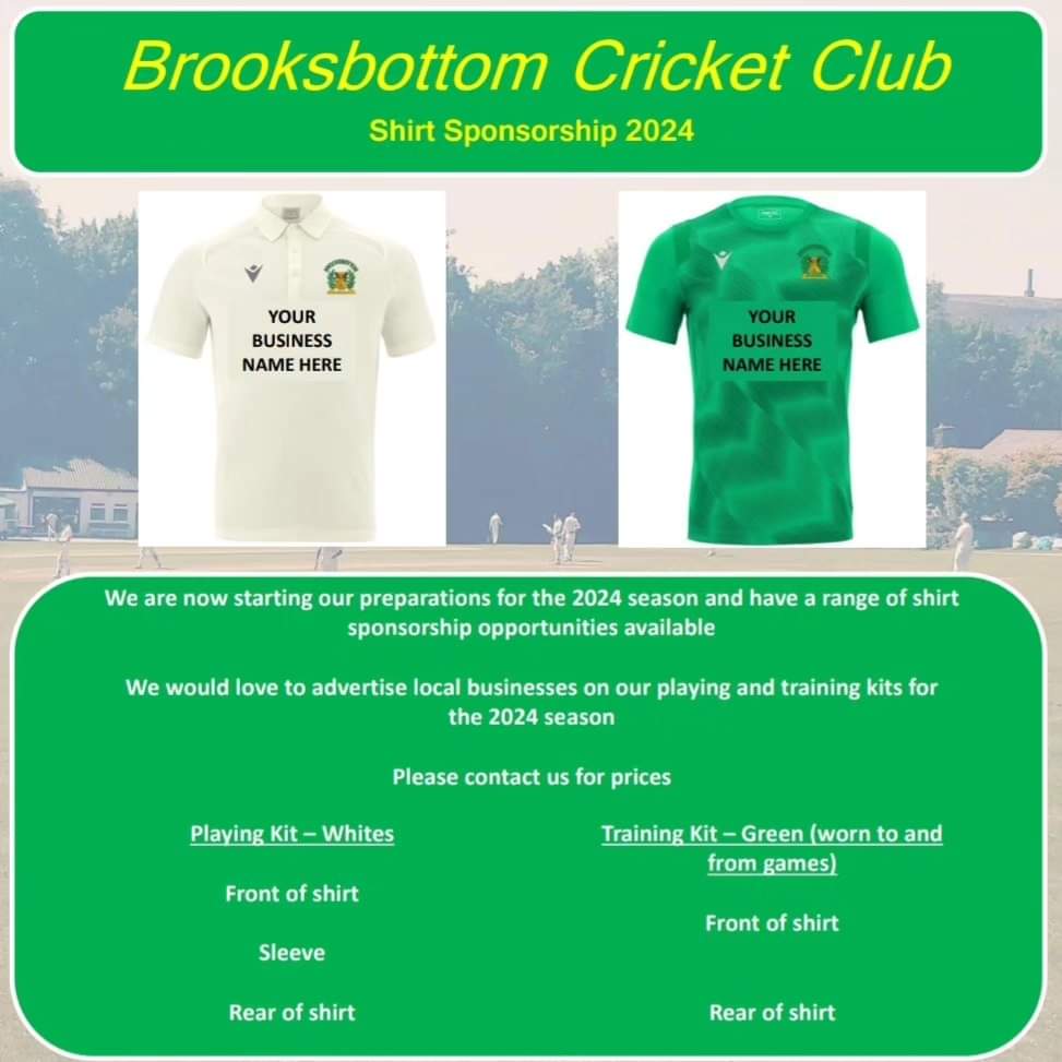 BroxCC's tweet photo. We have sponsorship opportunities available for the 2024 cricket season. Please share with any business friends you know and get in touch if you would like any details. https://t.co/IJ0B4vElCQ