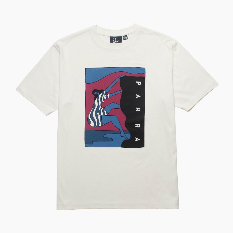 bodega's tweet photo. By Parra Climb Away T-Shirt is available now online at Bodega - Free USA shipping on orders over $200 - Applied at checkout #byparra #bodega