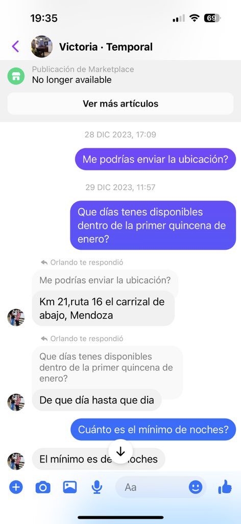 VickyGiorlando's tweet photo. Buenas, hago este tweet para escrachar a estas dos personas que nos estafaron!

Orlando Colombi
Yamila Rosario Vázquez D.N.I: 44310774

Quisimos alquilar con mi familia una casa temporal para vacacionar y luego de enviarle el dinero dejó de contestar nuestros mensajes… https://t.co/H4YUwnzjPZ
