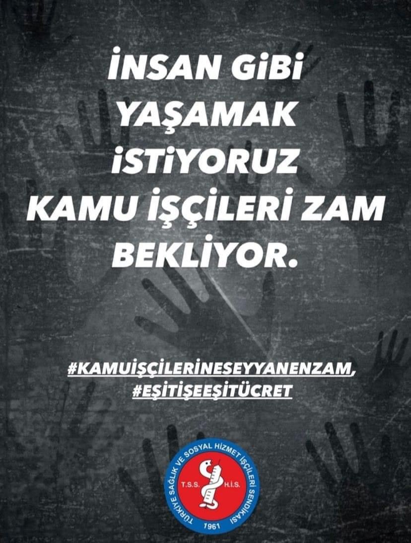 kudretats's tweet photo. TALEPLERİMİZ YERİNE GETİRİLENE DEK SUSMAYACAĞIZ ! 
@RTErdogan 
@isikhanvedat 
@vedatbilgn 
@memetsimsek
@BY 
@mahirunal 
@MahinurOzdemir
@csgbakanligi 
#kamuiscilerineseyyanenzam
 #SeyyanenZam https://t.co/PVzBzdCdWP