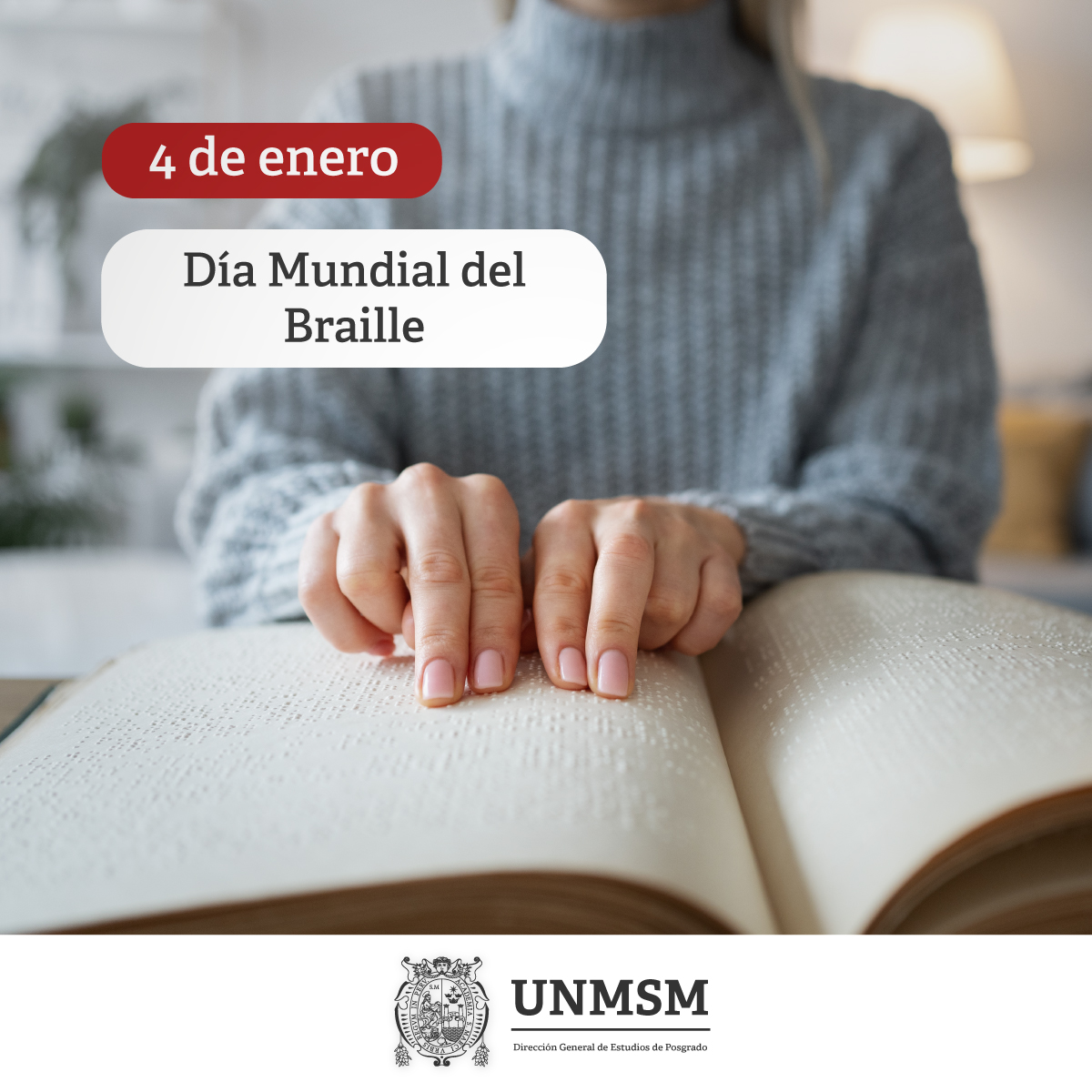👉4 de enero | Día Mundial del Braille.
En esta fecha especial, recordamos la importancia de la accesibilidad y la igualdad de oportunidades.
¡Por un conocimiento sin límites!
#Doctorados #Maestrías #Posgrado #Perú