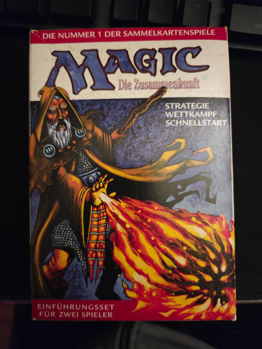 Wife found this 1996 #MTG  Introductory Set in German in their old house's basement and gave it to me. It's probably not worth anything, but it brings back fun memories ❤️

Magic: Die Zusammenkunft, lol