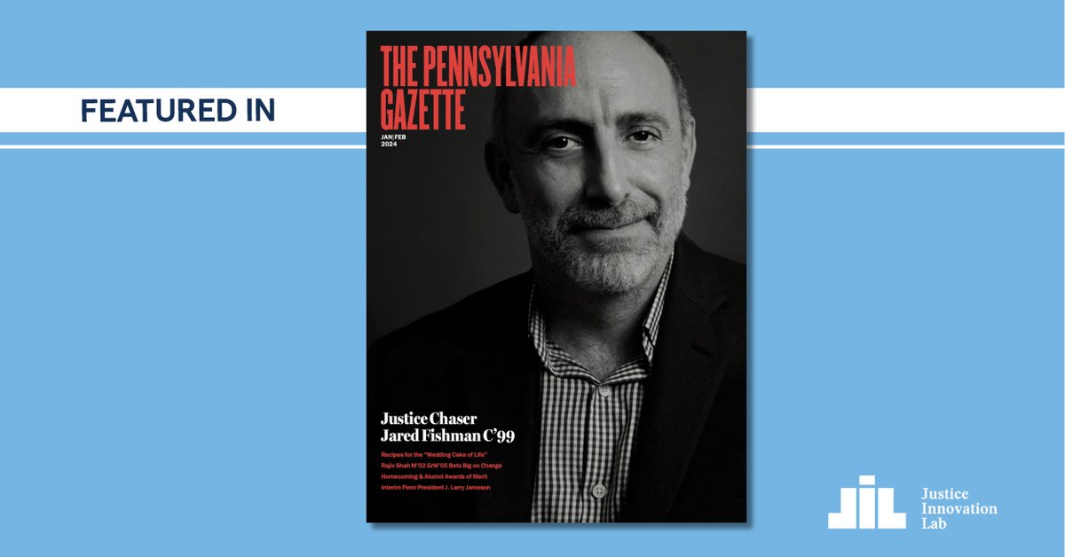 The Jan/Feb 24 @PennGazette issue highlights JIL Founder & Exec Dir Jared Fishman, a 99 UPenn graduate. The feature story, “Chasing Justice,” highlights Fishman’s college days, career, and founding of JIL. thepenngazette.com/chasing-justic…
#fireonthelevee #penngazette #chasingjustice
