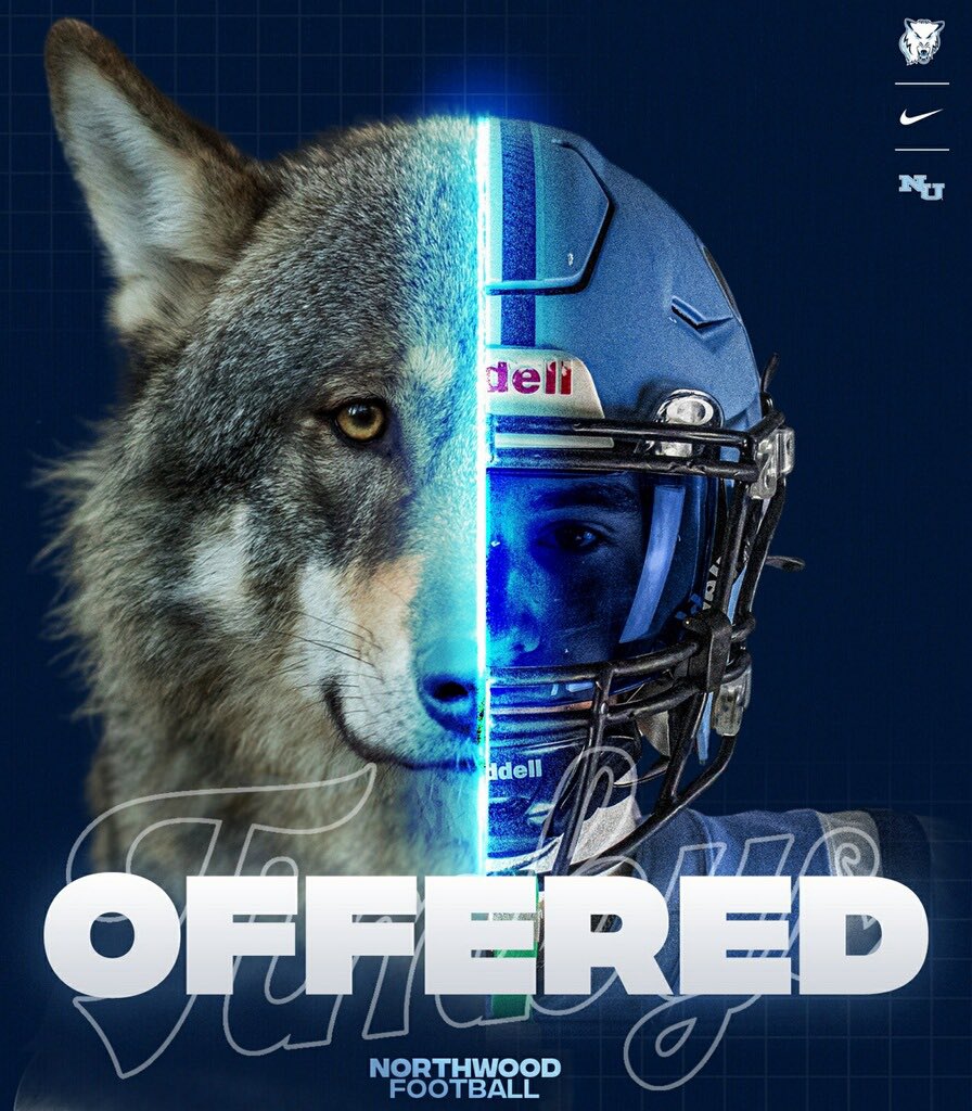 After a great phone call with @CoachArnoldJR, I am blessed to receive a scholarship offer from @Northwoodfball! @ZionsvilleFB @HageeKicking @CoachTurnquist @Coach_Cush