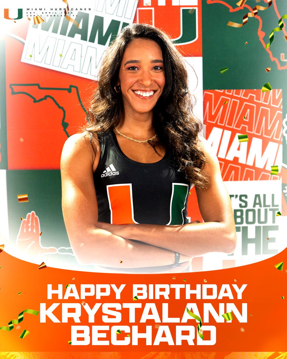 CanesTrack's tweet photo. Wishing a happy birthday to Krystal today! 🥳🎂

#GoCanes https://t.co/4J6Vckd0At
