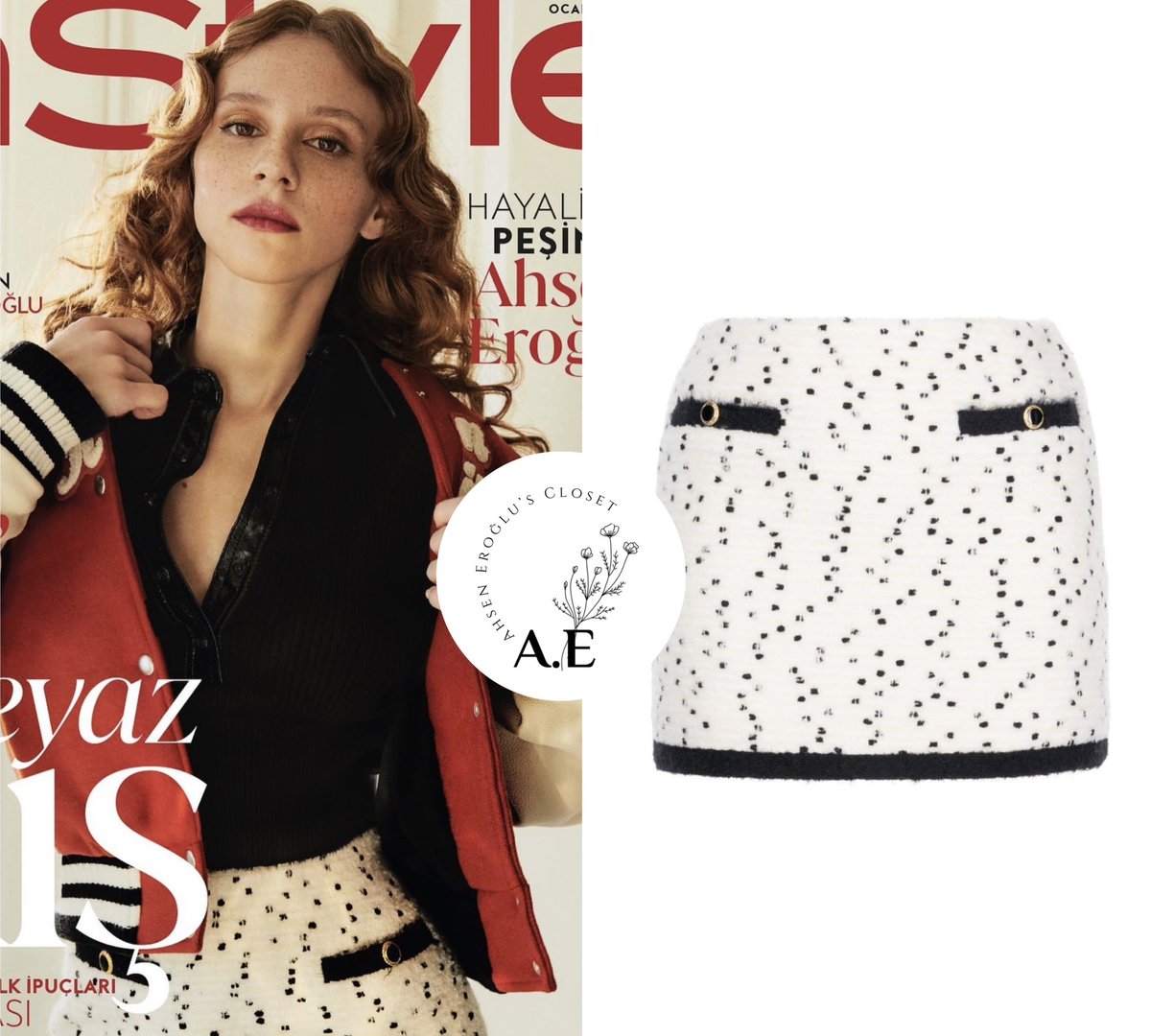 AhsenCloset's tweet photo. And Alessandra Rich’s Bouclé Wool-Blend Miniskirt ($1,182 via farfetch) https://t.co/pIXvZICNyo