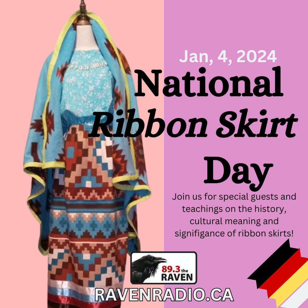 rellik118's tweet photo. Join us as we celebrate Ribbon Skirt Day to talk about the signifigance in Indigenous cultures. @rellik118  will have Janet Delorme on from Across the Mountain Creations as his guest on the Tribe Drive! #893theraven #ribbonskirtday #indigenous #edmonton #yeg @IAMCollective2 https://t.co/glhvxCxvy6