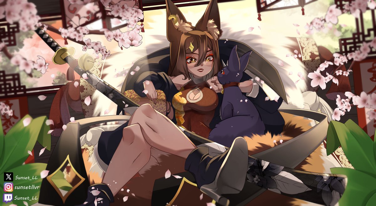 gabinette04's tweet photo. Premier fanart destiné pour l'artbook ♥ @Sunset_LL ouvre le balle ♥ 
#CLIPSTUDIO #xppen #sakure #pinup #Vtuber #vtuberfr #fanart #okami #manga https://t.co/vue9aFmMVb
