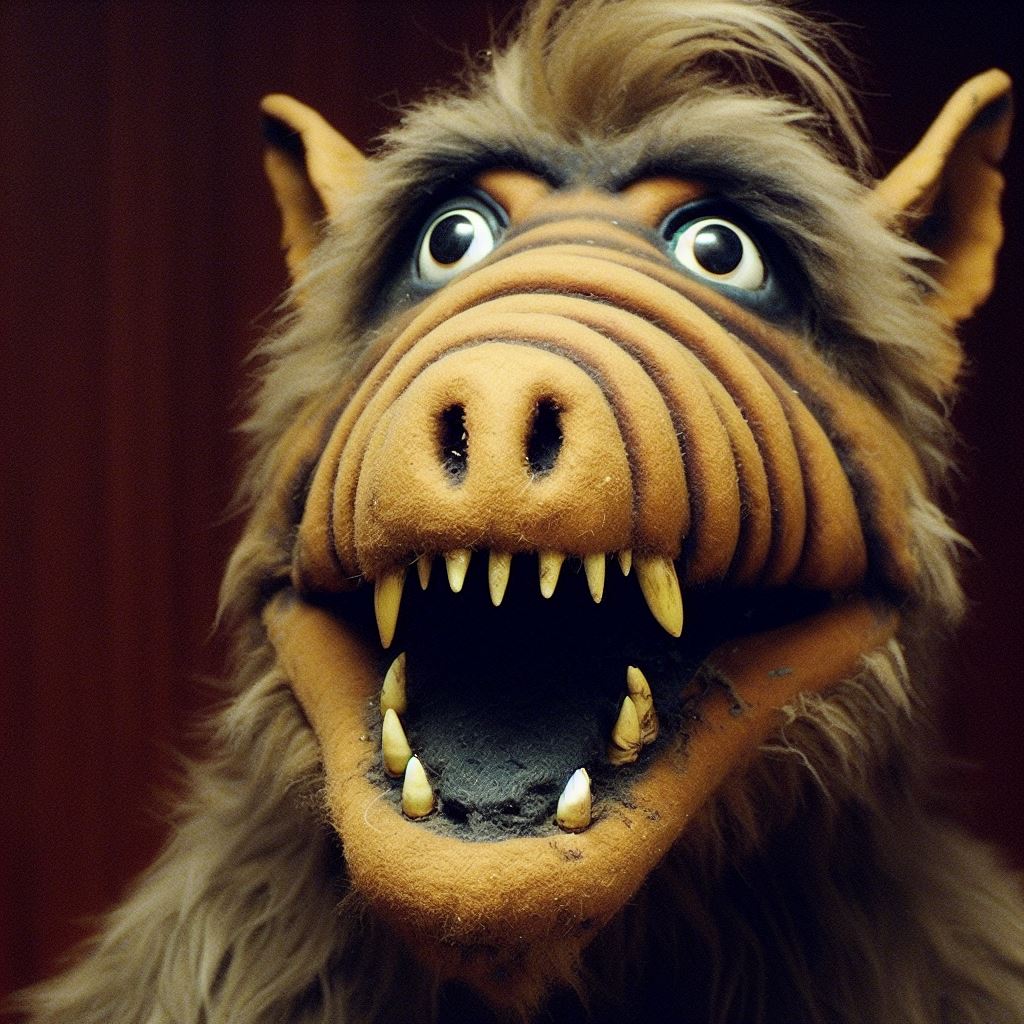 mantlehood's tweet photo. Don't have access to gpt4 right now.
Can someone ask for a "poorly taxidermied Alf" and ask for the taxidermy to get progressively poorer?
#dalle3 #aialf https://t.co/328z1EMhGG