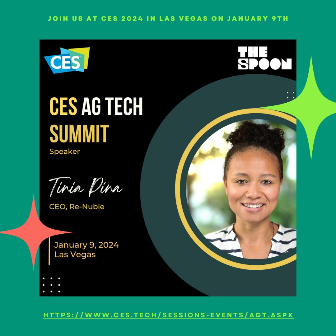 Our Founder, Tinia Pina will be joining @thespoontech speaking at <a href="/CES/">CES</a> Ag Tech Summit next week, Tuesday, January 9th. Learn how Indoor &amp; vertical farming has had its ups and downs, but new approaches are finding success around the world.

hubs.la/Q02fhpnT0