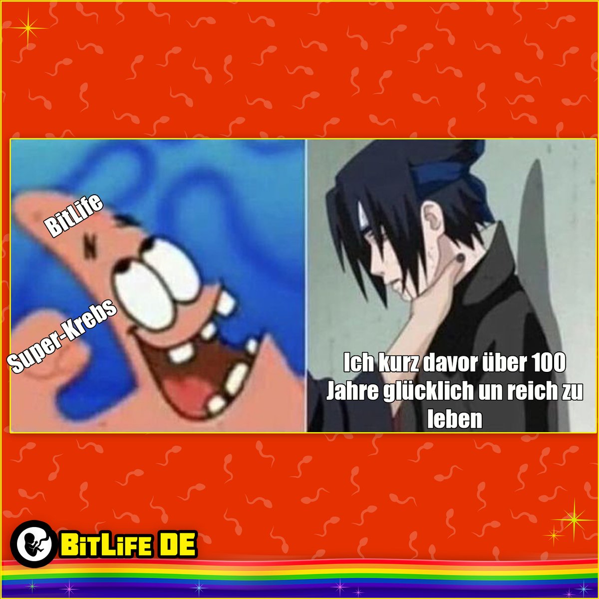 BitLife_DE's tweet photo. Och komm, nicht schon wieder
.
.
.
.
.
.
#BitlifeDe #Sasuke #Naruto #Spongebob https://t.co/L1sJLM2I9v