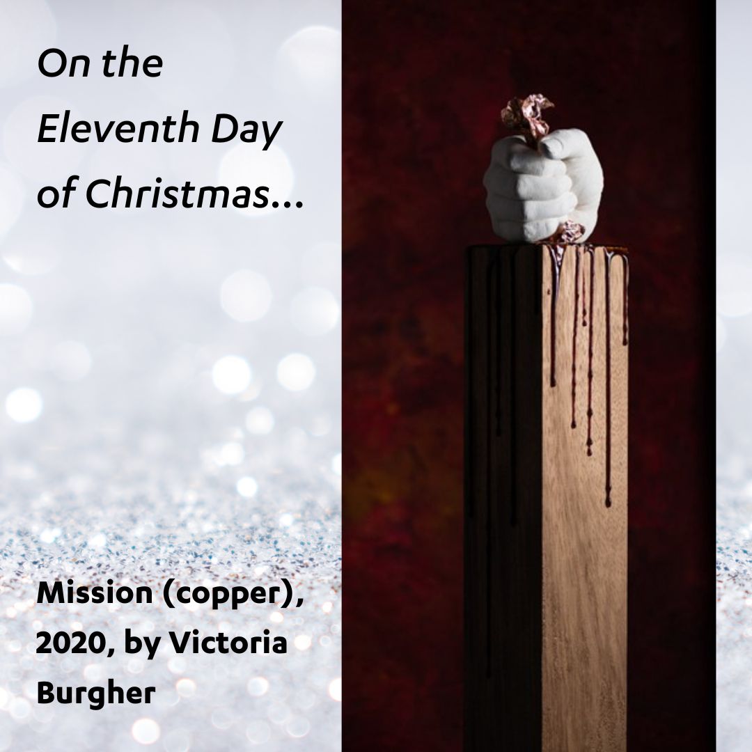 To mark the 12 days of Christmas we are sharing 12 artworks by our members!⁠ ⁠ On the eleventh day of Christmas... ⁠ Mission (copper) 2020 by Victoria Burgher