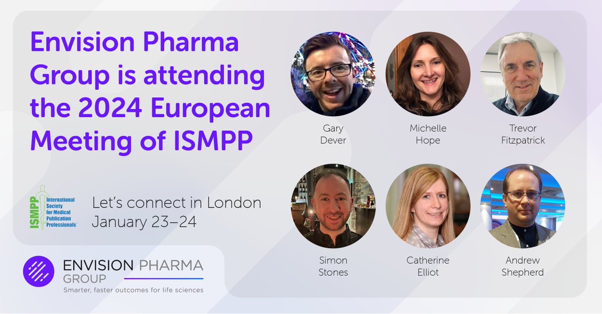 EnvisionPharma's tweet photo. Join experts from our Integrated Medical Capabilities &amp; Solutions and Technology for the 2024 #ISMPPEurope2024, where Envision Pharma Group is a patient advocacy sponsor! We are thrilled to help sponsor ISMPP’s patient support program pilot. #InnovationTradition https://t.co/niktS0g8md