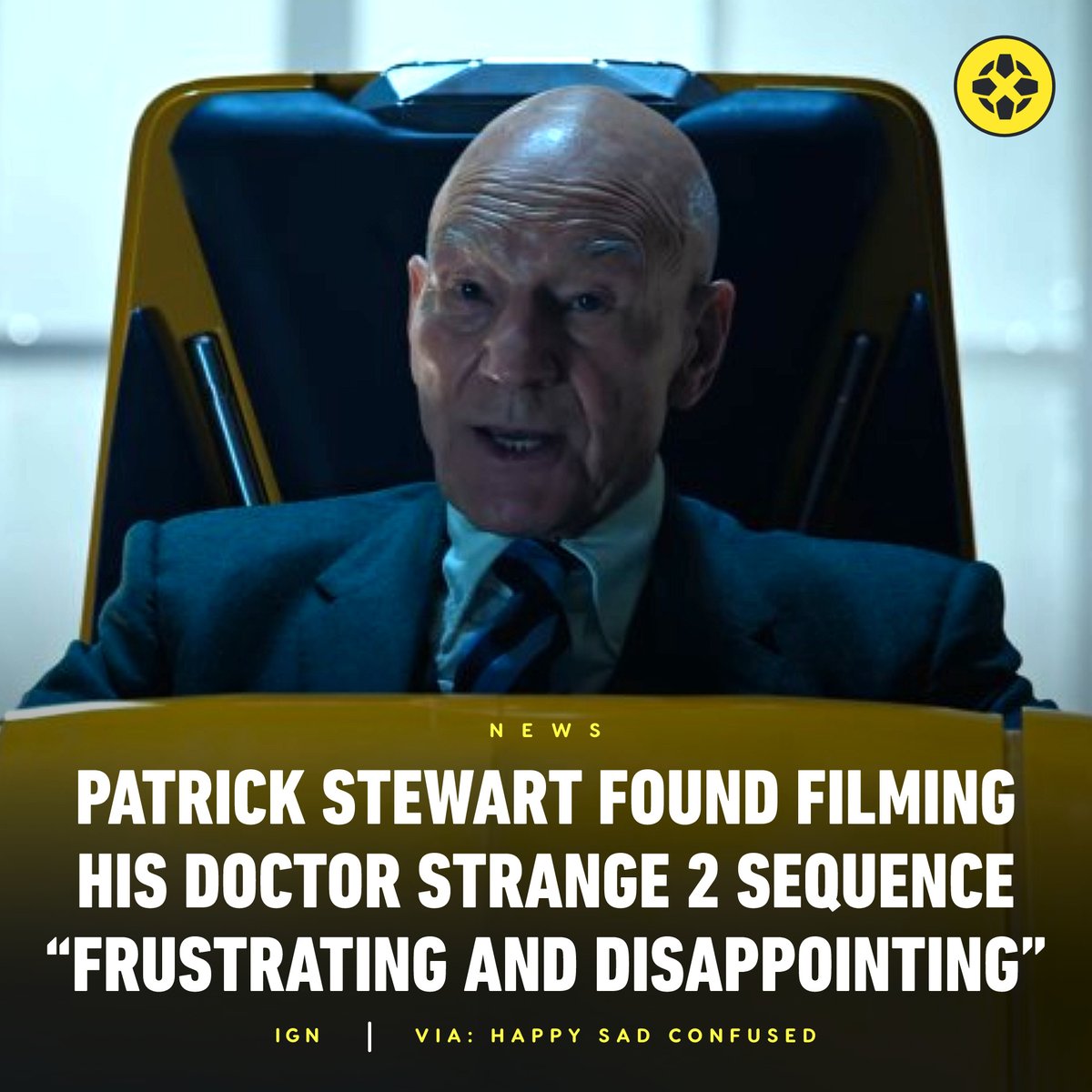 Patrick Stewart has admitted he found filming Charles Xavier's return in Doctor Strange in the Multiverse of Madness “frustrating and disappointing” due to restrictions that left actors to film their parts all alone. bit.ly/3voEWfb