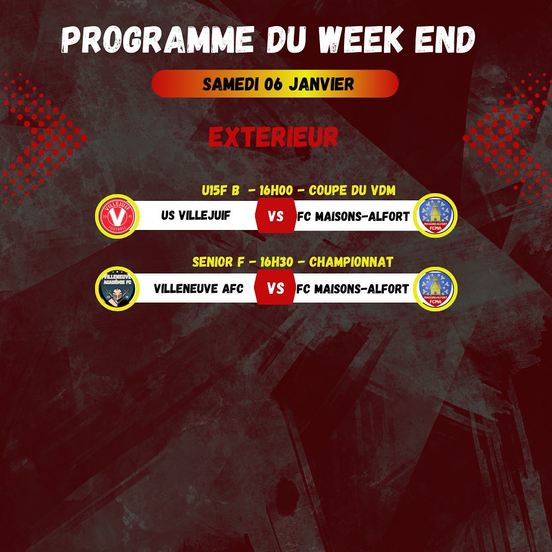Programme du week-end ⚽ #FCMA
