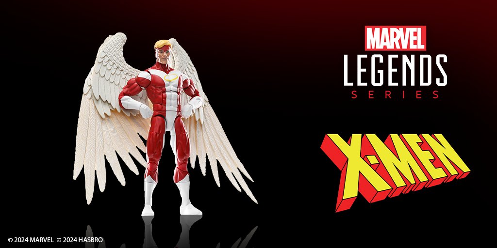 Inspired by his appearance in Marvel's #XMen comics, check out the #MarvelLegends Series #Marvel's #Angel! This figure has character-inspired wings that are fully articulated, spanning 15.6in/39 cm, and includes alt head and hand accessories! Pre-order now on #HasbroPulse!
