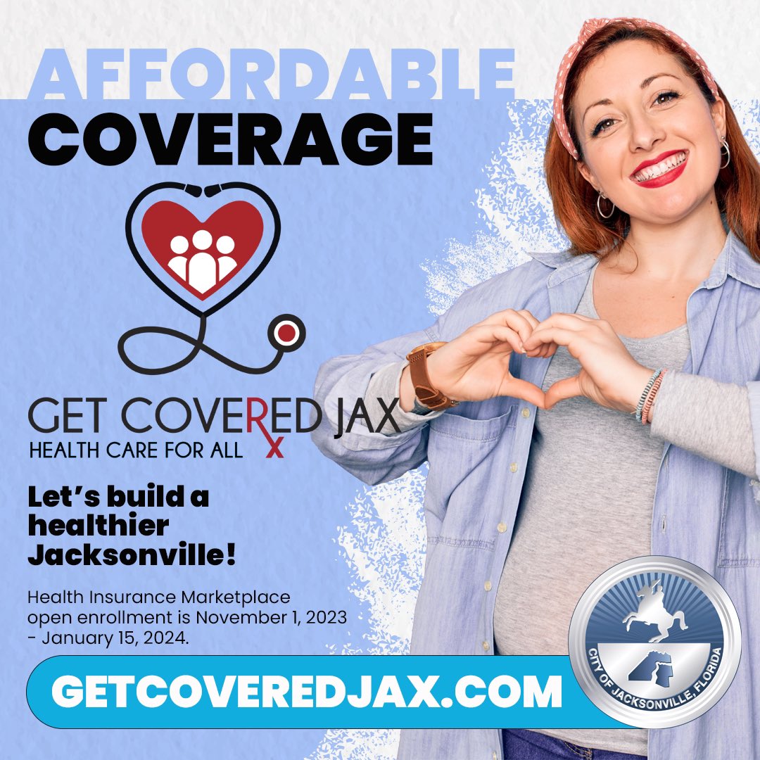 We want a healthier Jacksonville for everybody and there is still time to get covered.  Open enrollment for Florida’s Health Insurance Marketplace ends on January 15th. 

If you are uninsured, please go to jacksonville.gov/getcoveredjax for complete information including access to