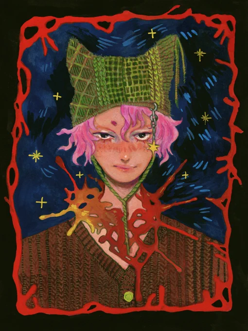 hat - gouache on paper 18 x 24 cm 
