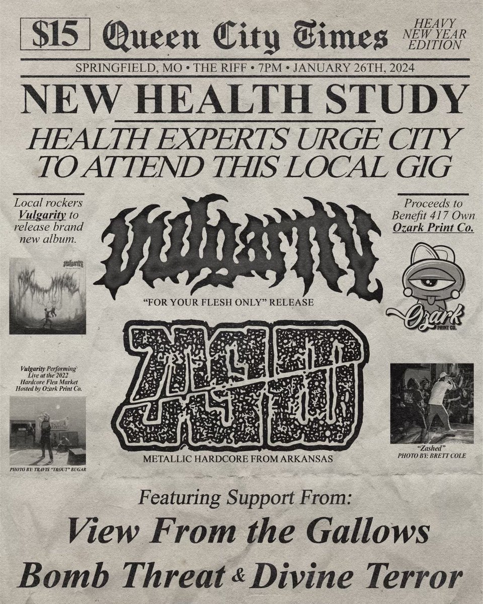 For Your Flesh Only releases January 19th. First single comes out one week from today. Album release show January 26th. 417