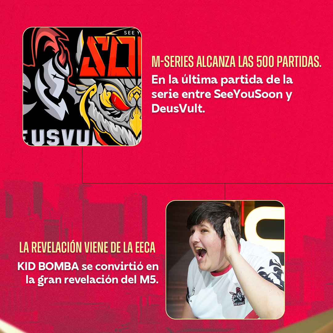 mlbbesesports's tweet photo. Recuerda los mejores momentos del #MLBBM5 en este post
¿Cuál fue el momento más épico para vos? 🤨
#MLBBEsports #MobileLegendsBangBang https://t.co/8hSH5xagol