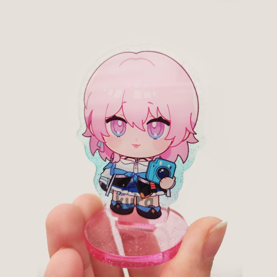 「I'm finally opening standee and charm c0」|kura 🌷 Store Reopening!のイラスト