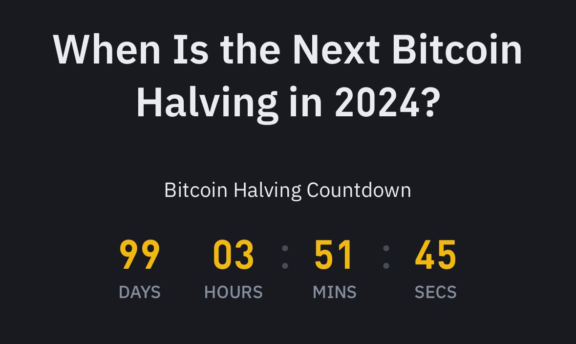 The Bitcoin halving is happening in less than 100 days.

You’re not bullish enough.