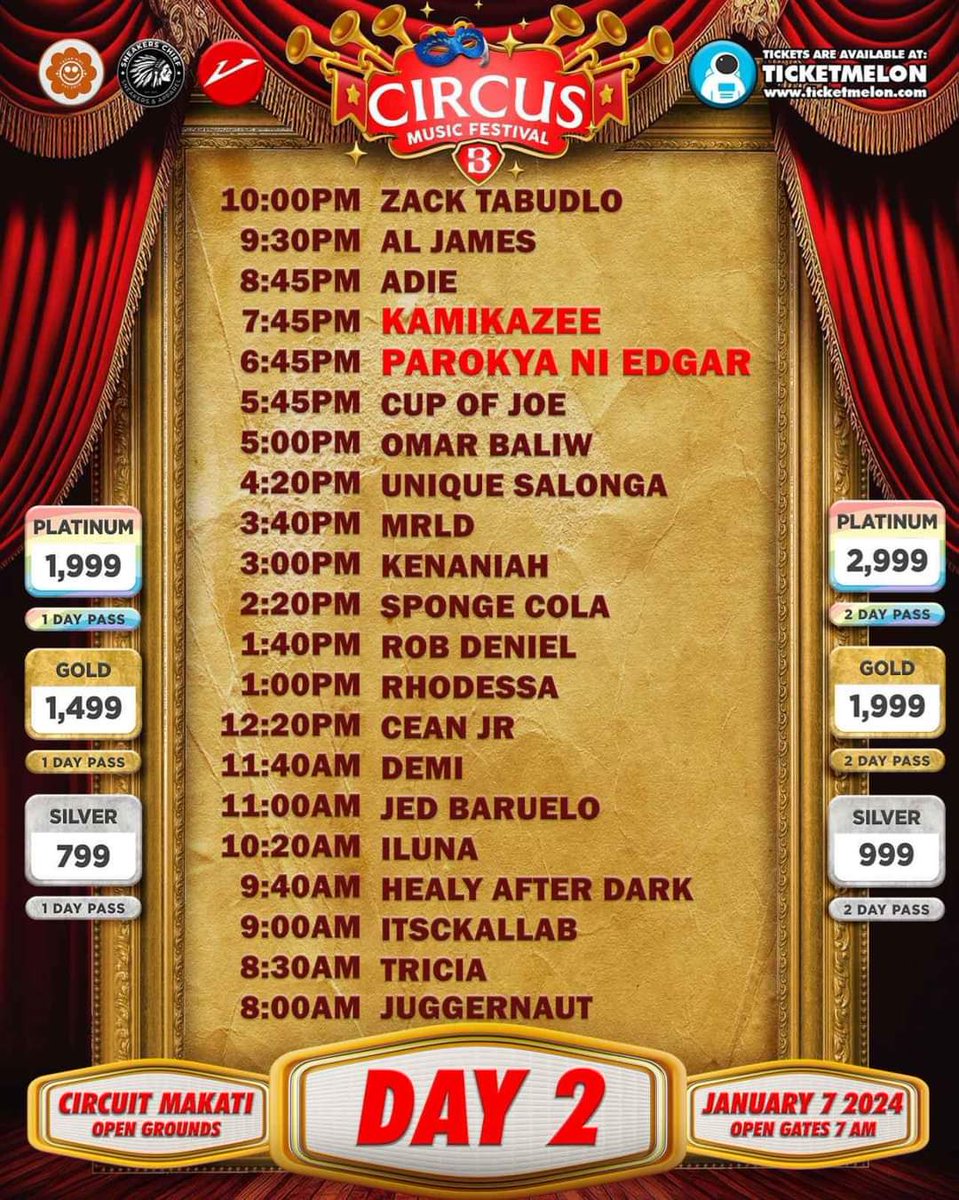 0620cart's tweet photo. wts lfb ph 

circus music festival tix

- 500 

rfs: sched conflict huhu

#. makati music festival circus day 1 day 2 https://t.co/6CxfsISm7g