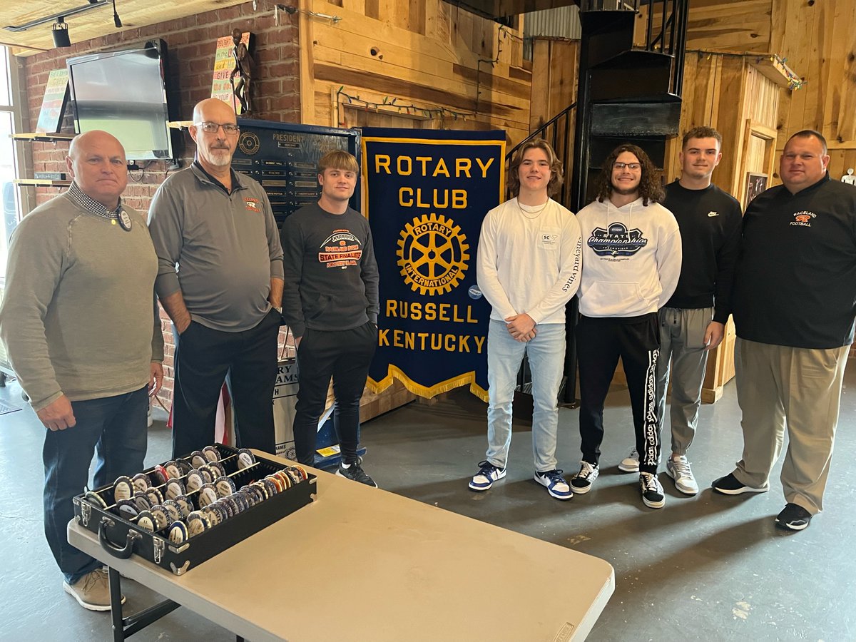 Honored to represent Raceland Football today at the Rotary Club!