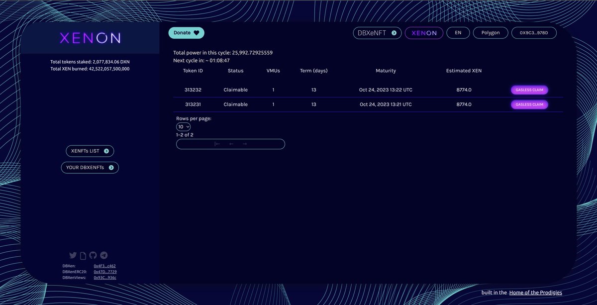 DBXeNFT's tweet image. A couple of weeks ago we launched Xenon Buy &amp;amp; Burn $DXN onto dbxen.org
During this time we&apos;ve taken note of all the feedback from our community🫡

Moving past holiday cheer our intentions are set for the New Year 🚀

Improved #DBXen #DBXeNFT #Xenon coming right up👇